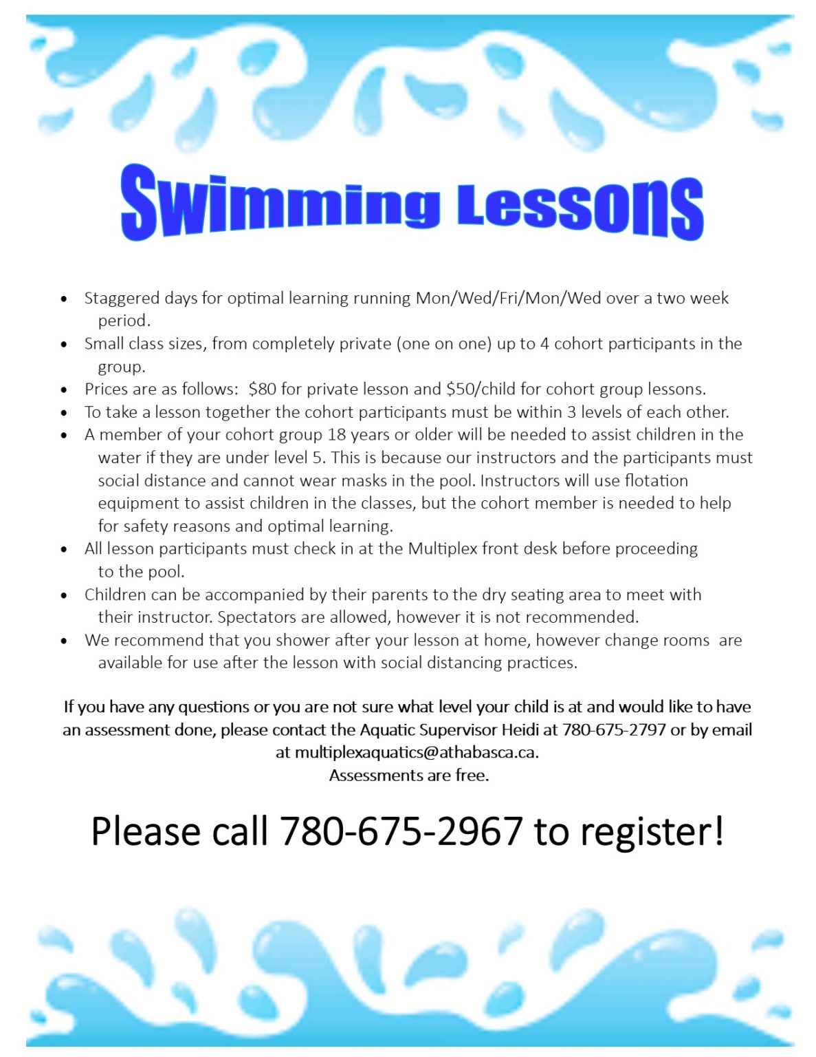 Swimming Athabasca Regional Multiplex